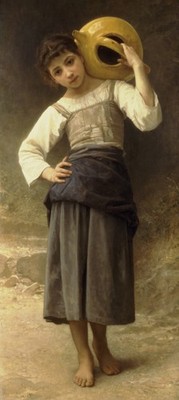 William Adolphe Bouguereau Young Girl Going to the Spring 1885 Art Print Poster