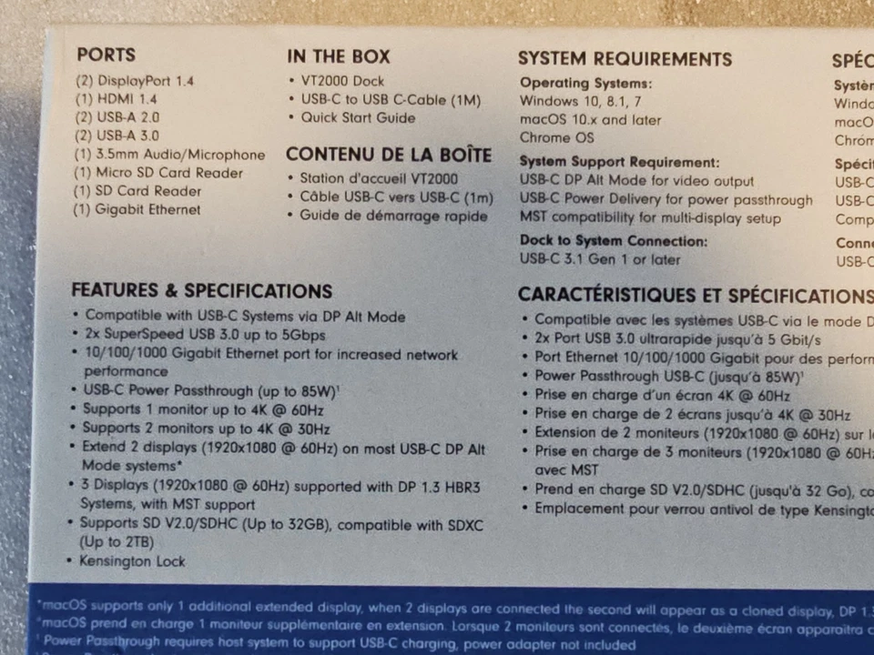 New VisionTek VT2000 Multi display MST Dock NEW - OPEN BOX - Image 4 of 4