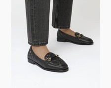 Dune London Games Quilted Leather Loafers Shoes Flats Womens Ladies UK 3 BNIB