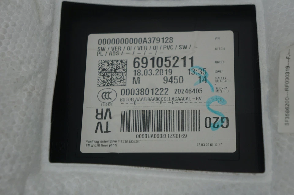 Panel puerta interior delantero derecho 51419460776 Bmw M340i Xdrive G20 2020-24 *Nota* Foto 2 de 4