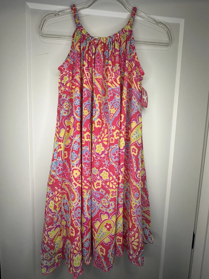 NWT- J Khaki Girls Size Medium Pink Chiffon Sleeveless Party Church Dress - Image 2 of 4