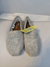 TOMS Alpargata White Cozy Sweater Knit Slip-on Flats Women’s Size 8.5 ~A7