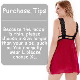 Womens Lingerie Sheer Lace Mini Babydoll Teddy Sexy Dress Set Backless Sleepwear