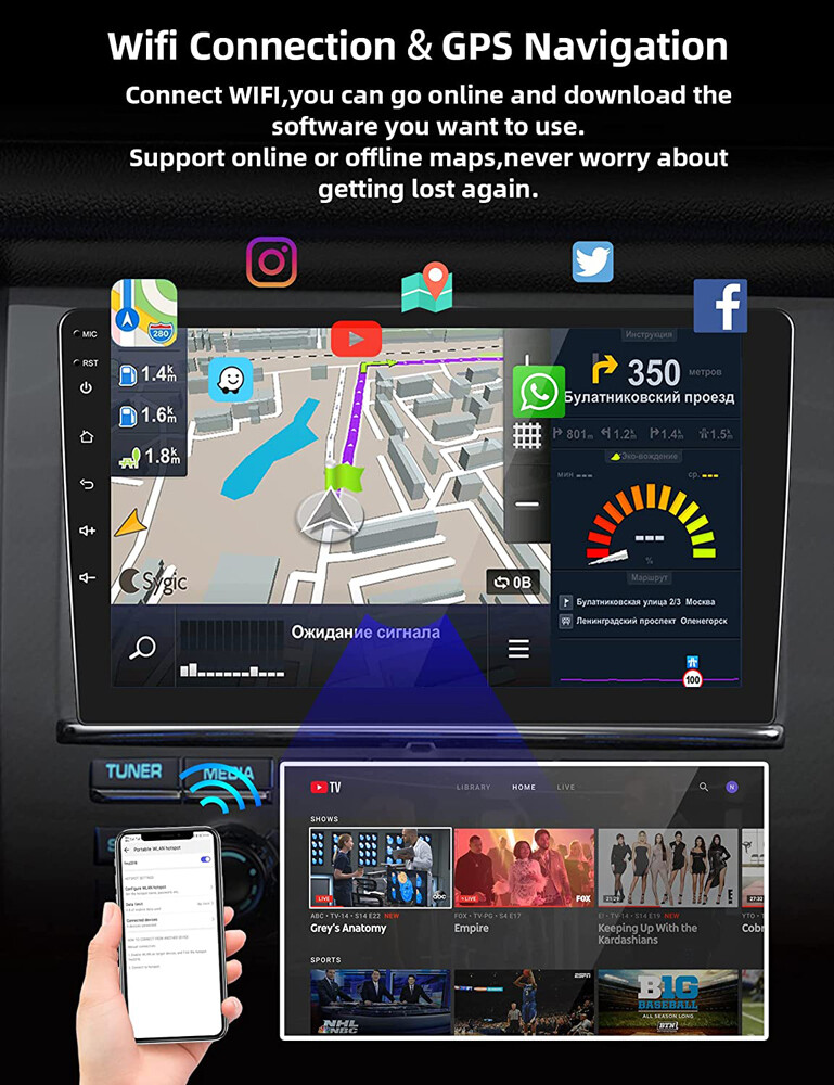 For 2007-2015 Mazda CX-9 Car Stereo Apple CarPlay Android 13 GPS