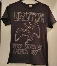 Delta Pro Weight Led Zeppelin 1977 USA Men?s Short Sleeve T-shirt Sz S Black