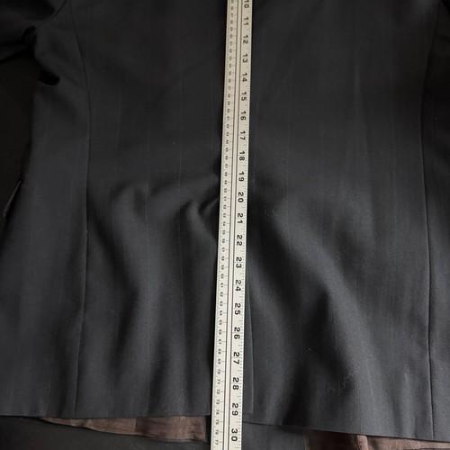 Towncraft Vtg Men's 42S Black Gray Two-Piece Suit 34W Pants Double Breast Stripe - Picture 11 of 14