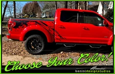 Raptor Style Bed Mud Splash Racing Stripes - Fits 2015-2020 Ford F-150 F150