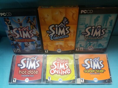 The Sims Deluxe Edition Expansions Vacation Unleashed Hot Date Superstar Online 