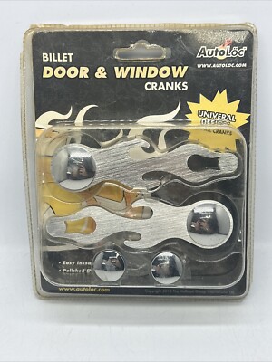 New! Autoloc Power Accessories 14218 Billet Flame Door and Window Crank, 1 Pair