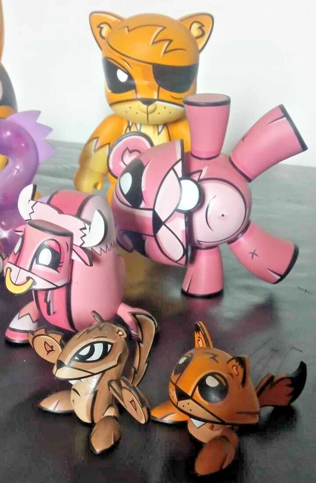 Joe Ledbetter lot Mr bunny, chinese zodiak, finders keepers, Qee 8" kidrobot - Immagine 3 di 4