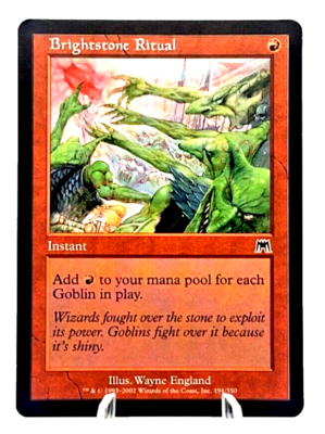 mtg red ritual cards Dragon's Herald [Shards of Alara] Add BBB to your mana pool. Brightstone Ritual 191/350 -Onslaught-Regular Magic