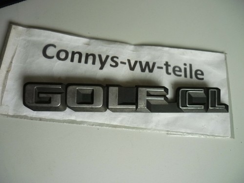 Emblem VW Golf 2 Schriftzug Golf CL schwarz/chrom RAR