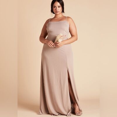 taupe brown bridesmaid dresses Taupe Bridesmaids Dresses One Shoulder Sheath/Column Ruched Chiffon Bridesmaid Dresses with Slit main image 0
