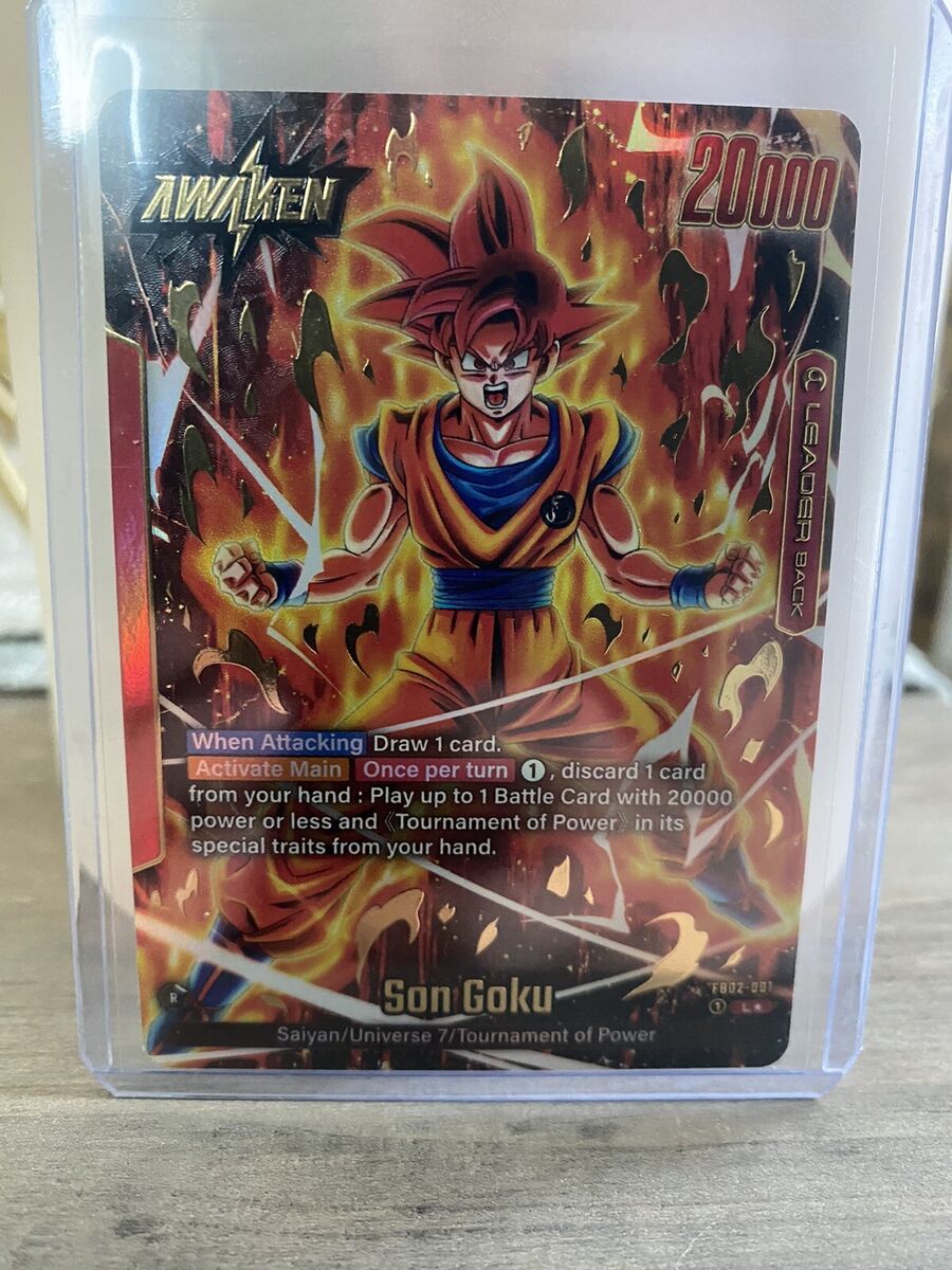 Son Goku Leader Alternate Art FB02-001 Dragon Ball Fusion Son Goku Leader Alternate Art FB02-001 Dragon Ball Fusion