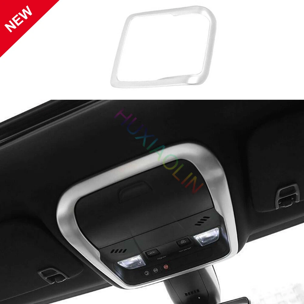 For Cadillac XT6 2020-2022 Matte Silver Front Reading Light Lamp Frame Trim 1PCS