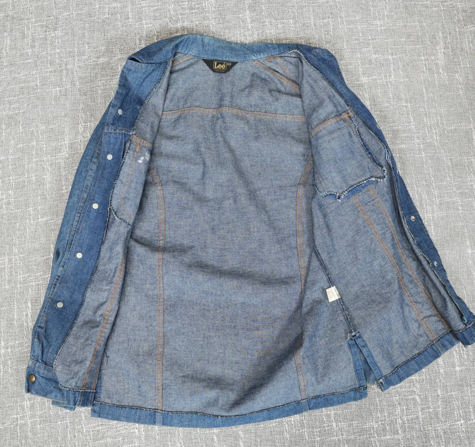 Vintage Lee Denim Shirt Jacket mens Medium Made in USA