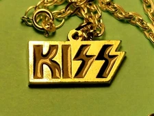 KISS VINTAGE 1980's ACE PETER GENE & PAUL ROCK & ROLL 18" NECKLACE NOS -NICE!