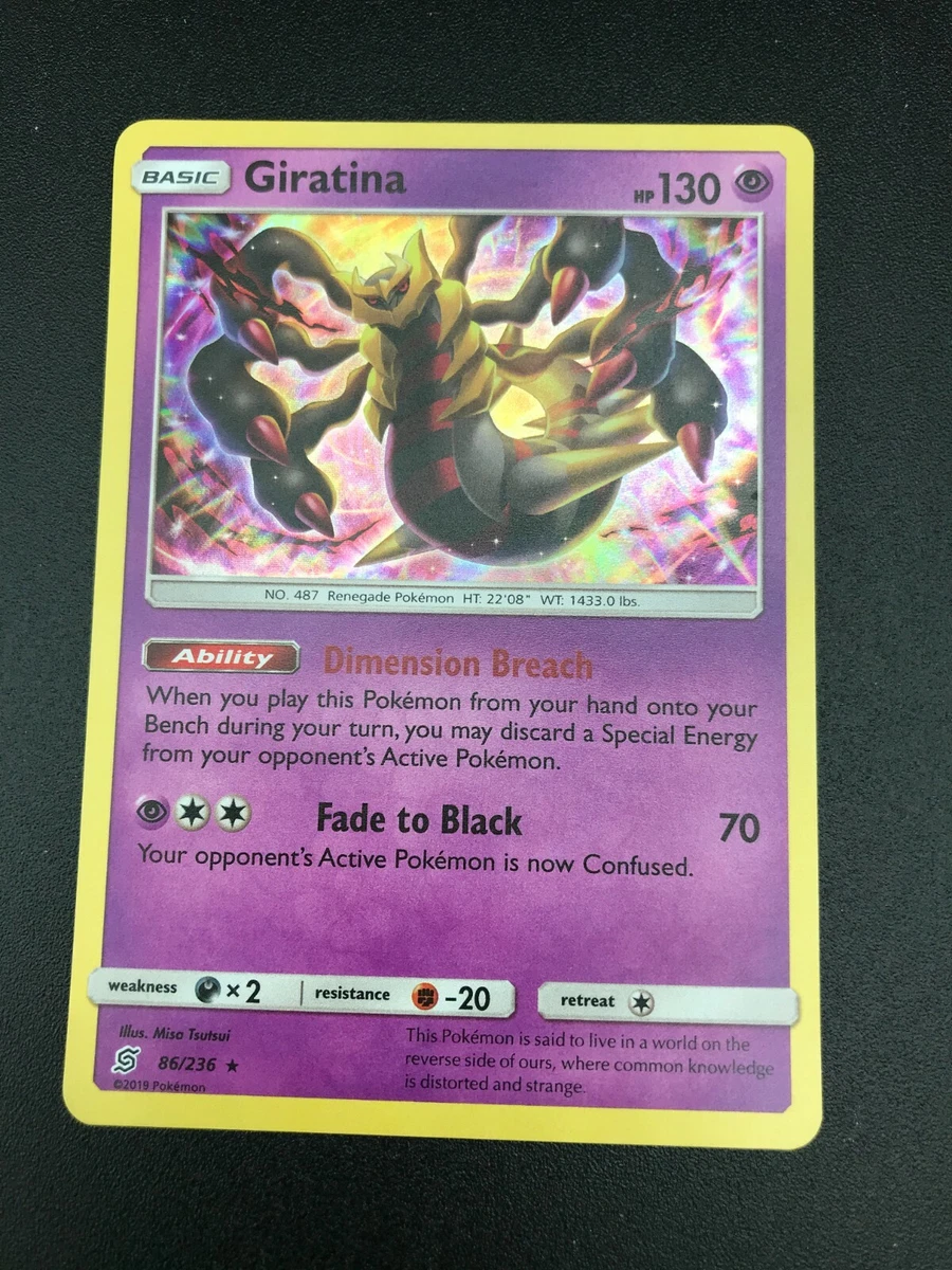 GIRATINA Holo Rare Pokemon Promo NM Card - Legendary Shiny Pokemon  Collectible