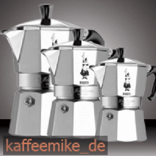 Bialetti Moka Express Aluminium Espressokocher Größen 1,2,3,4,6,9,12,18 Tassen