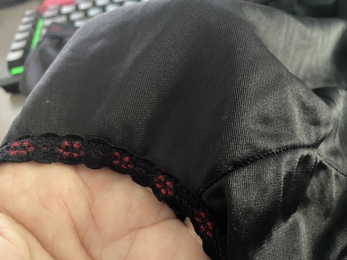 Vintage Granny Panties Second Skin Silky Black Sheer Shimmer Nylon Size S USA - Picture 4 of 7