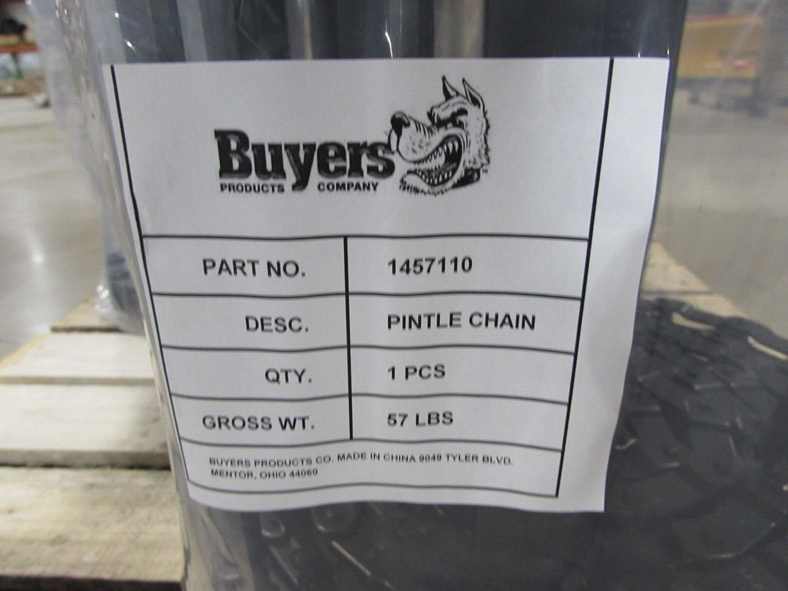 8FT MEYER SWENSON CONVEYOR DRAG PINTLE CHAIN PV358 1457110 0404301600