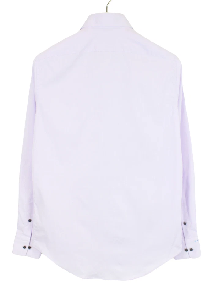 Camicia Formale Slim Fit SUITSUPPLY Uomo LARGE Collo Cutaway Viola Button Up - Immagine 2 di 4