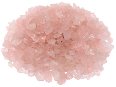 Rose Quartz Chips Semi Tumbled 6-8 mm: Choose oz or lbs (Premium 'A' Grade)