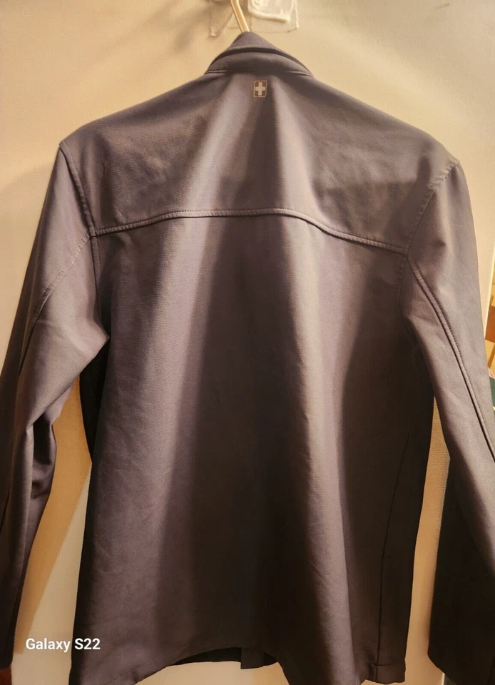 CHAQUETA HOMBRE EJÉRCITO SUIZO GRIS TALLA PEQUEÑA 34-36 RESISTENTE A LA INTEMPERIE IMPERMEABLE Foto 2 de 4