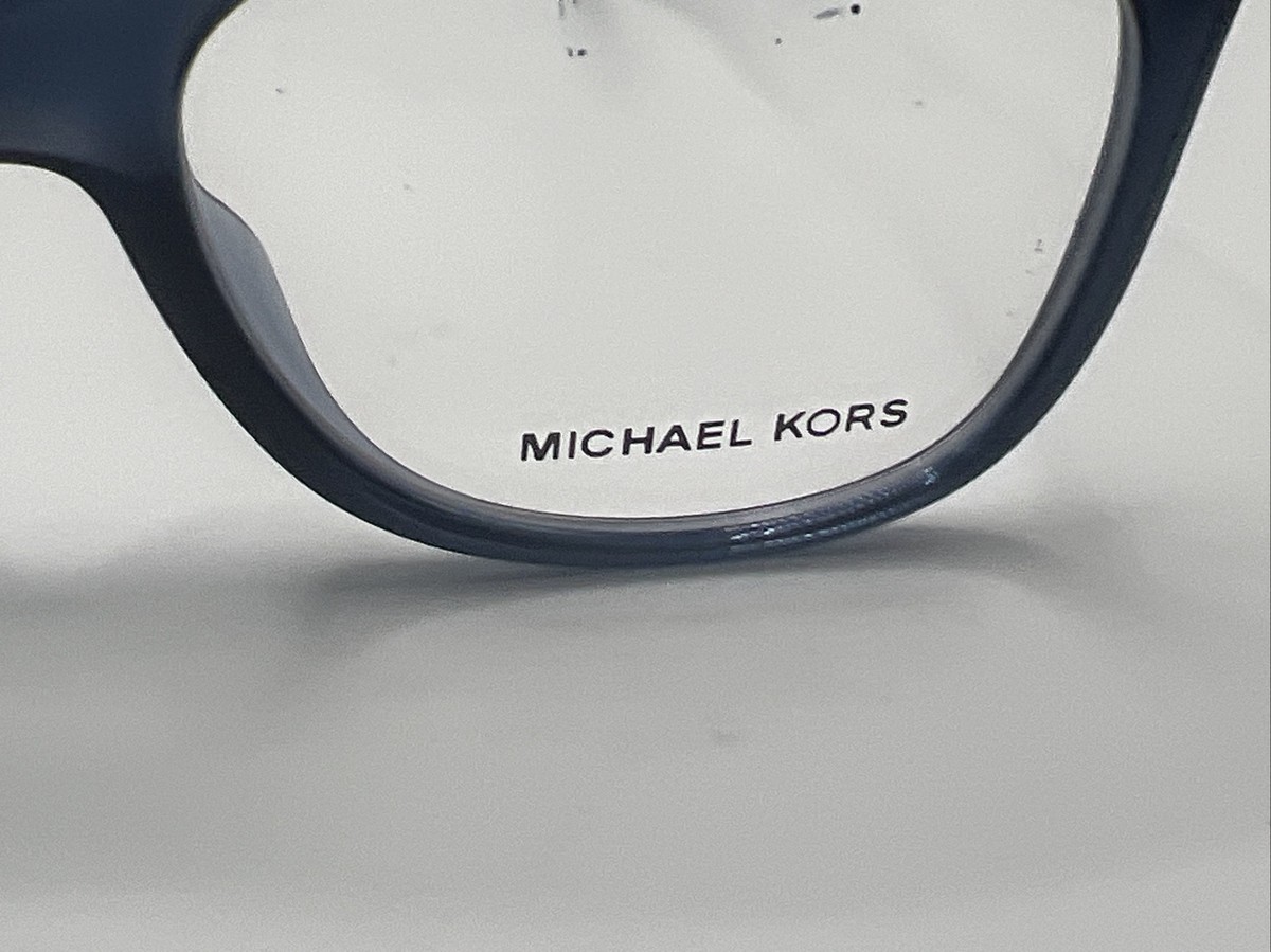 Michael Kors Eyeglasses Frames MK 4073U Seattle 3221 Navy Blue Silver 52-16-140 Michael Kors MK4110U Avila blue , clear frame main image 2