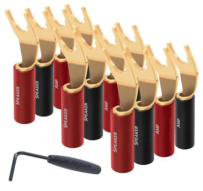 AudioQuest SureGrip 100 Spade Gold (Set of 12) Speakerwire Spade Connectors