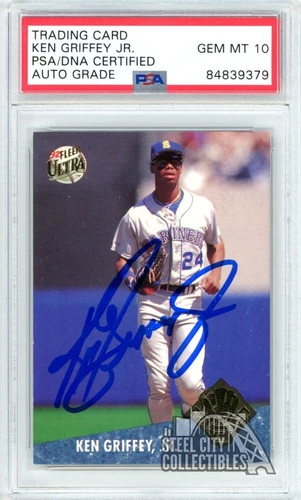 Ken Griffey Jr 1992 Fleer Ultra Autograph Card #22 PSA/DNA 10