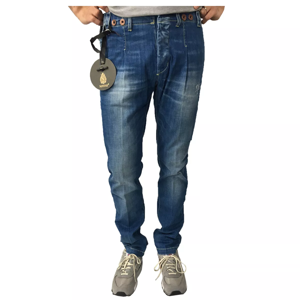 DONDUP Percy Mod Up 163 98 Cotton 2 Elast Made in Italy Mens Jeans 20cm Bottom