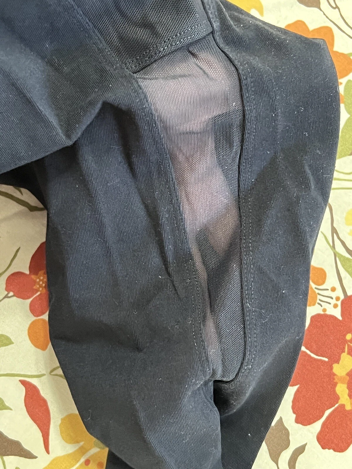 victoria-secret-vs pink logo foldover cotton blend mesh pants