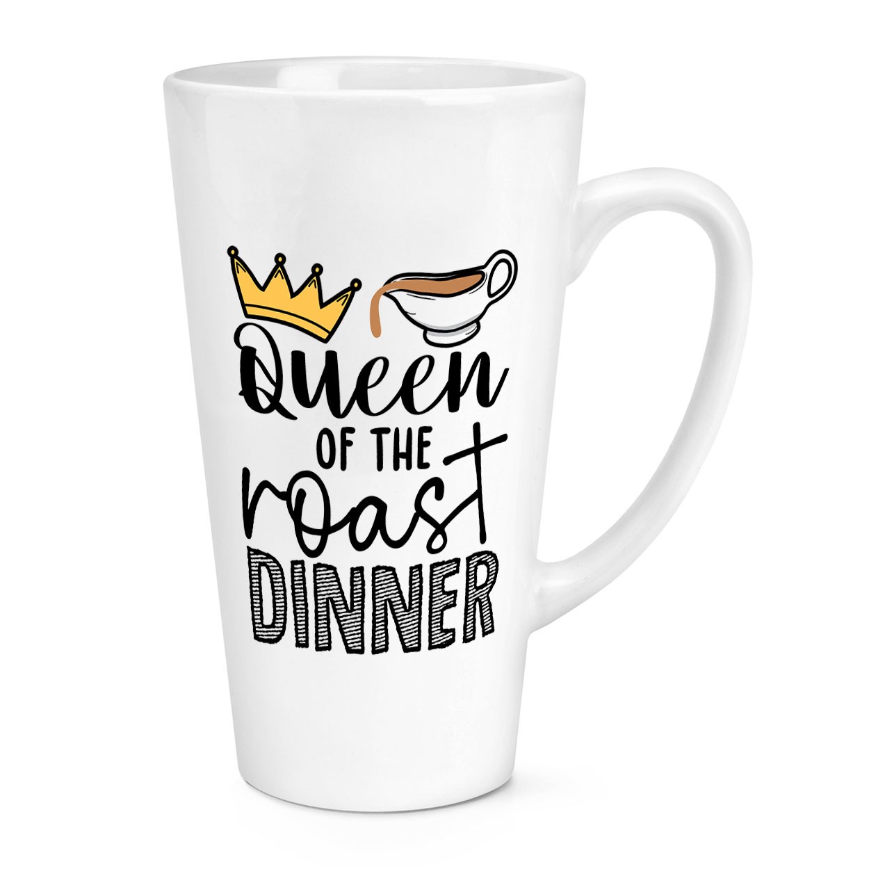 Queen Of The Roast Dinner 17oz Large Latte Mug Cup Mum Mothers Day Best Awesome