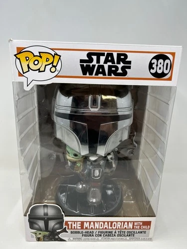 Mandalorian with The Child Chrome & Supersized #380 DAMAGED BOX SEE PICS