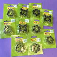 Makin's Polymer Clay Cutters Christmas Tree Butterfly Flower 10 packs of 3