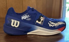 Wilson Rush Men's 4.0 Blue Pickleball Shoes Graffiti Design US Size 13