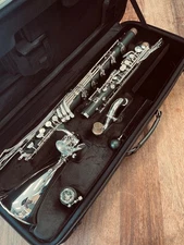 Brand New BACKUN ALPHA BASS CLARINET to LOW C - NICKEL PLATED KEYS - Ships FREE