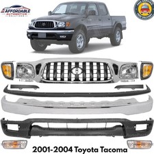 Front Bumper Chrome Grille Assembly Kit For 2001-2004 Toyota Tacoma