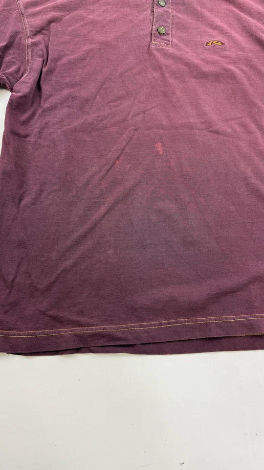 Vintage Rusty Polo Shirt Mens XL Purple Made USA 100% Cotton Skater Surf 90s - Image 2 of 4