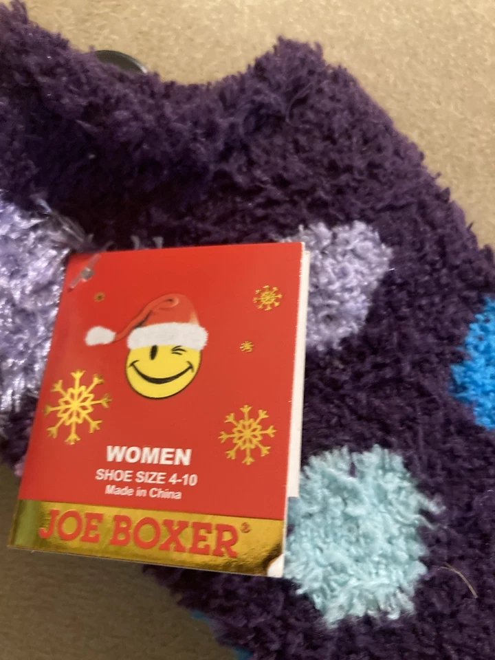 Joe Boxer 抓绒船袜女式 4-10 码紫色 — 第 2/4 张图片