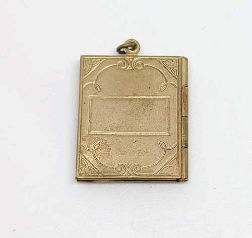 Vintage Girl Scouts Book Style Photo Locket Pendant Charm - Picture 3 of 4