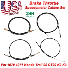 For 1970 1971 Honda Trail 90 CT90 K2 K3 - Brake Throttle Speedometer Cable Kit