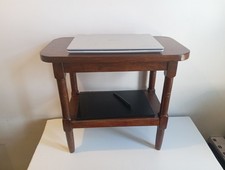 Sgabello Con Ripiano | Supporto Portatile Per Disegno Servizio Legno Tavolino Vintage