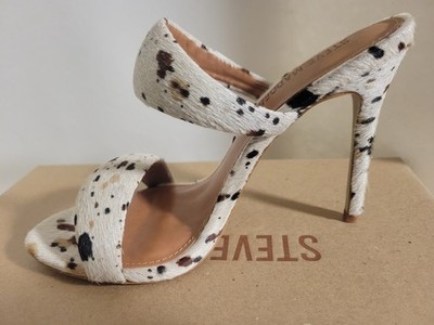Steve Madden Saturn Brown Cow Print womens shoes (Wht/Camel)  NEW  Size 7.5