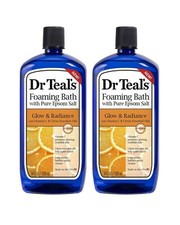 Dr. Teal's Glow  Radiance with Vitamin C  Citrus Essential Oils Foaming Bath