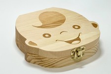 Tooth Fairy Box Wooden Milk Teeth Keepsake for Kids Baby Gift Boy