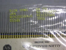 50 Mil-Spec Allen Bradley RCR20G564JS 560K 1/2W 5% Carbon Composition Resistors