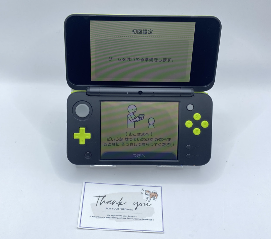 Nintendo 2DS XL LL Black Lime Console Stylus Japanese W/Charger | eBay