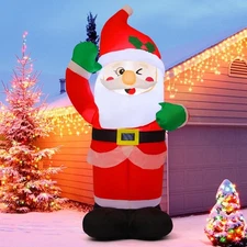 COMIN 4.2 FT Christmas Inflatables Santa Claus Outdoor Decorations Xmas Blow ...